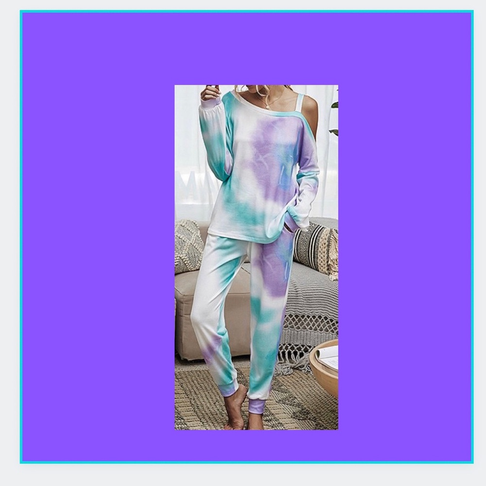 TIE DYE LOUNGE SET top & bottom